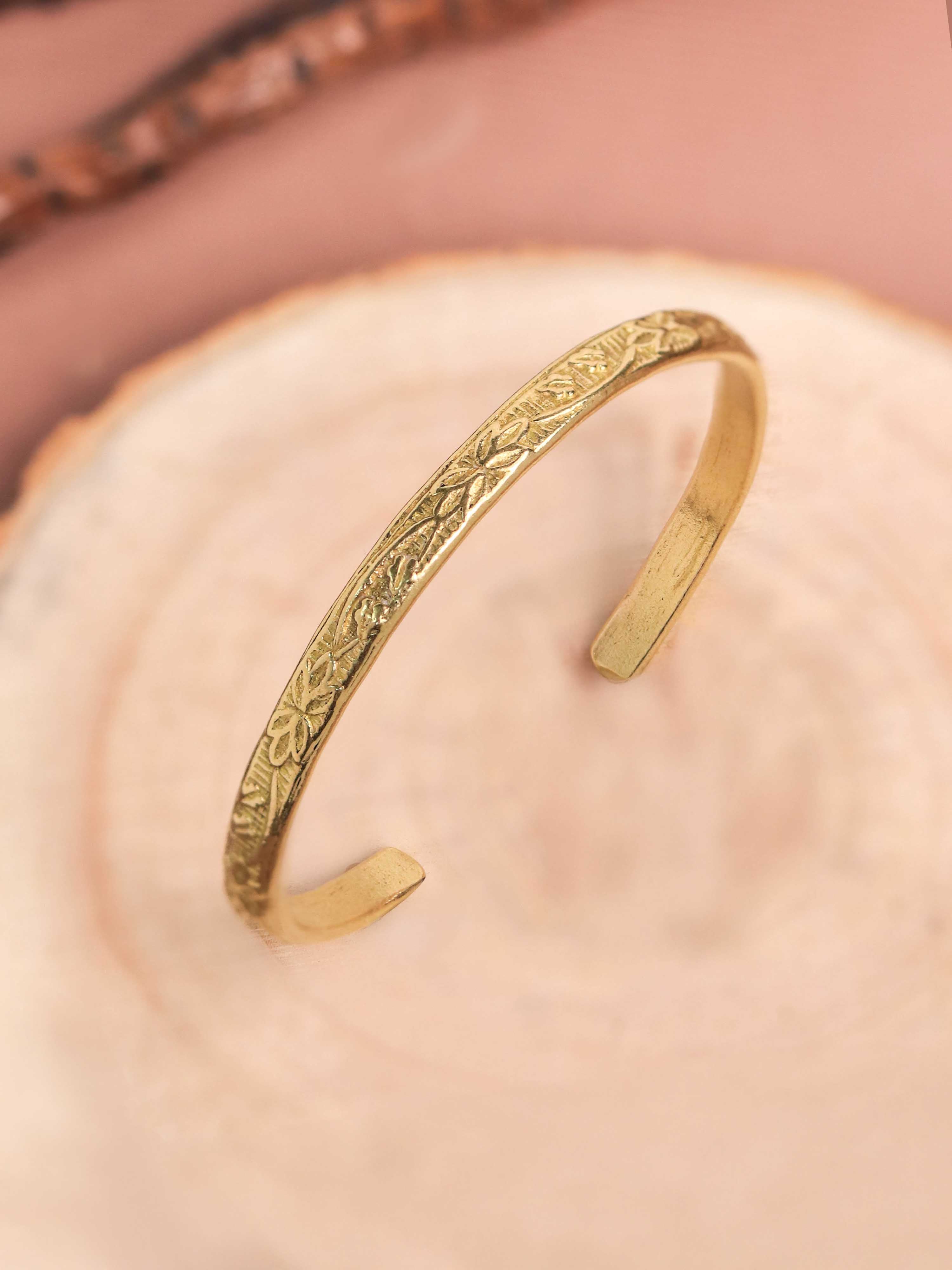 Indo Skinny Adjustable Brass Bracelet