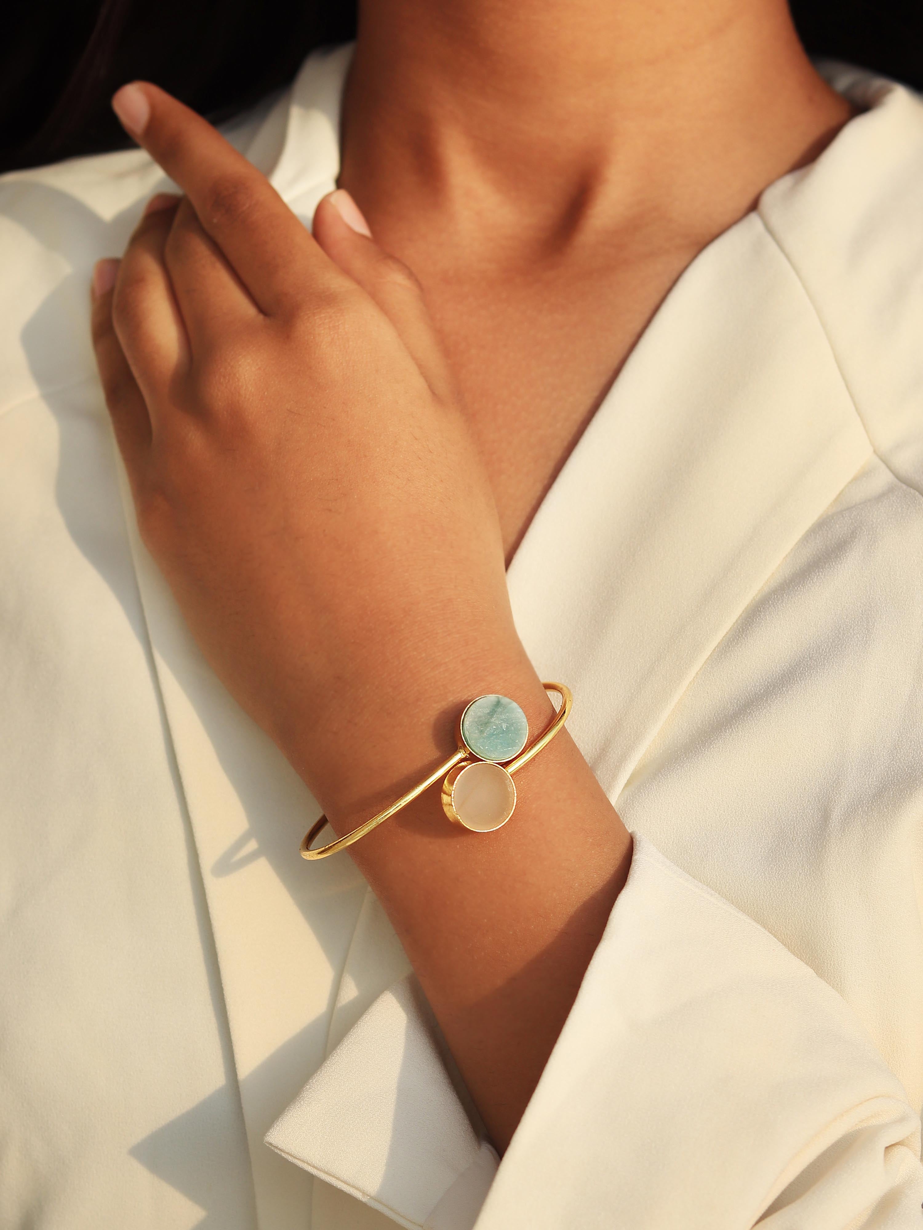 Dual Stone Adjustable Crystal Bracelet