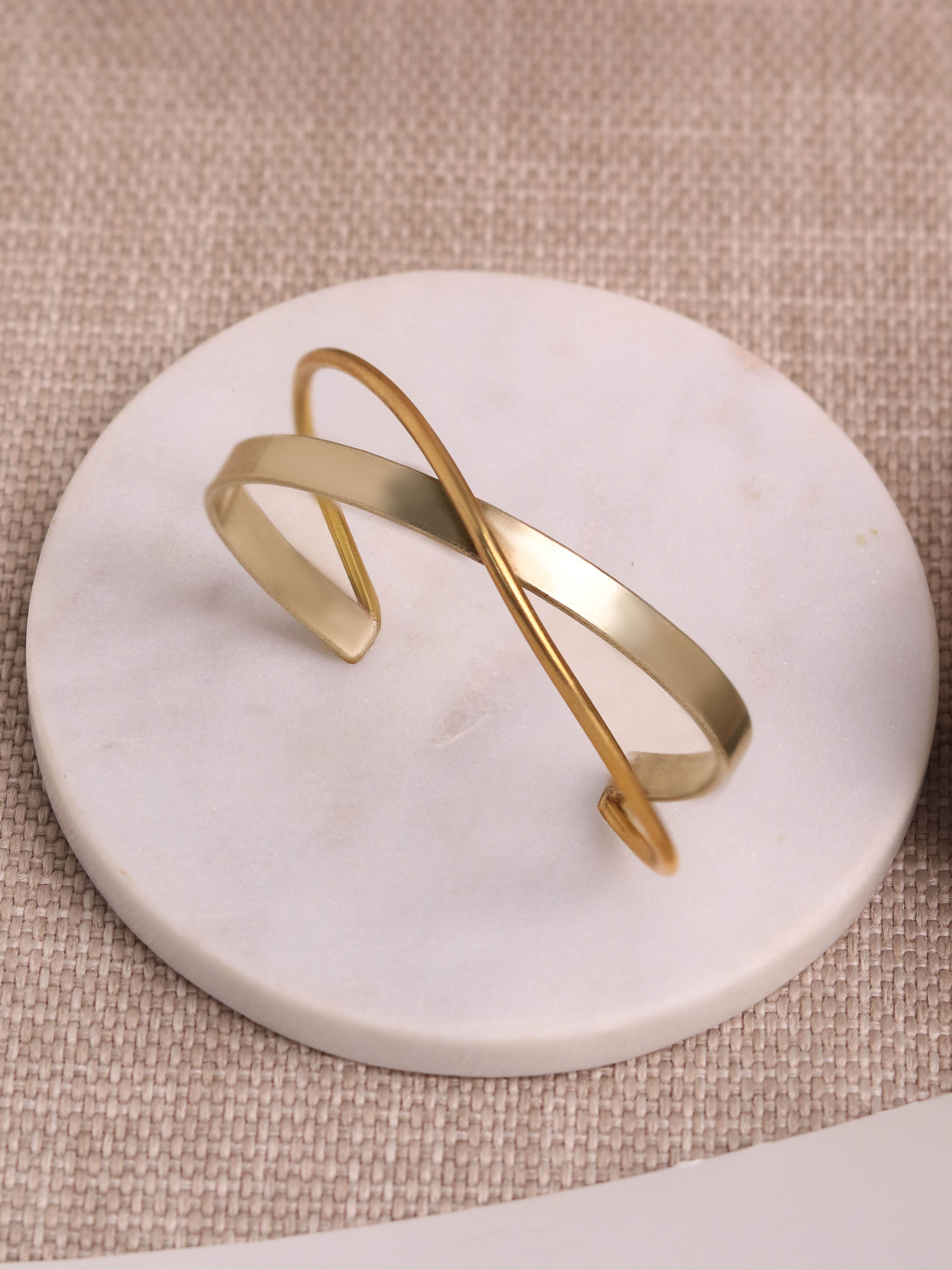 Silver Cross Brass & German Silver Adjustable Bracelet