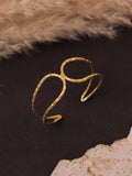 Connected Arc Brass Adjustable Bracelet