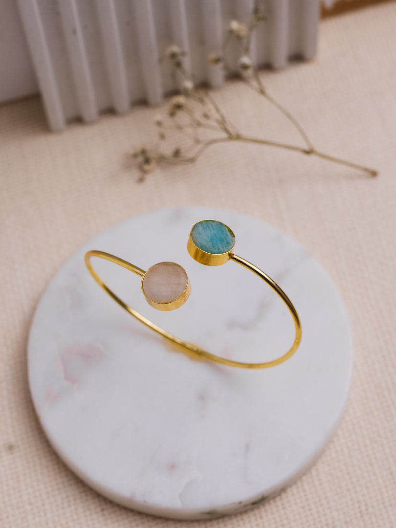 Dual Stone Adjustable Crystal Bracelet