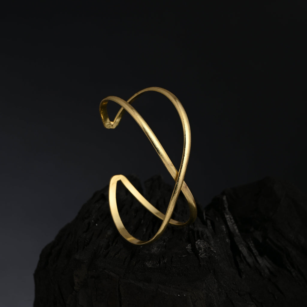 Twisty Adjustable Brass Bracelet