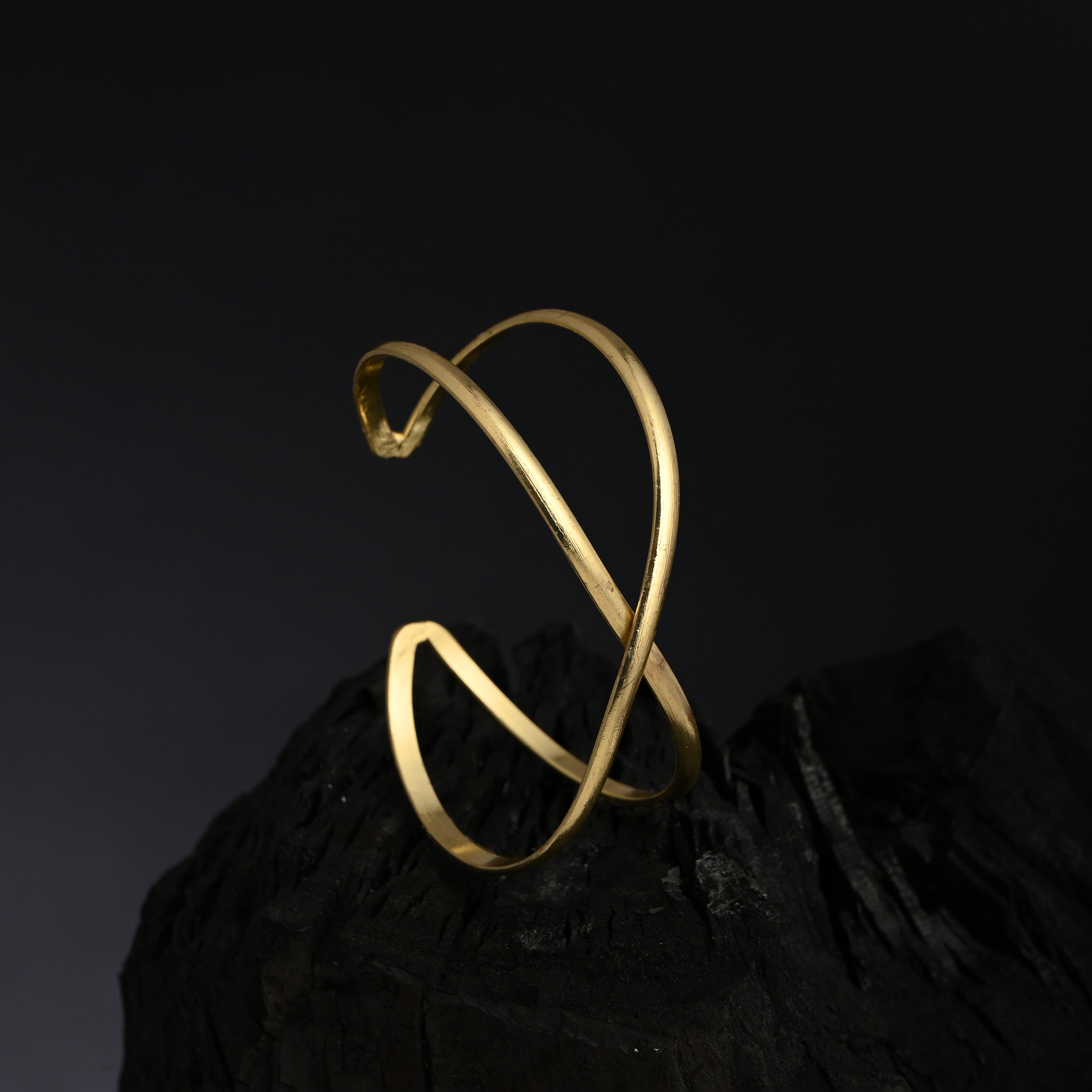 Twisty Adjustable Brass Bracelet