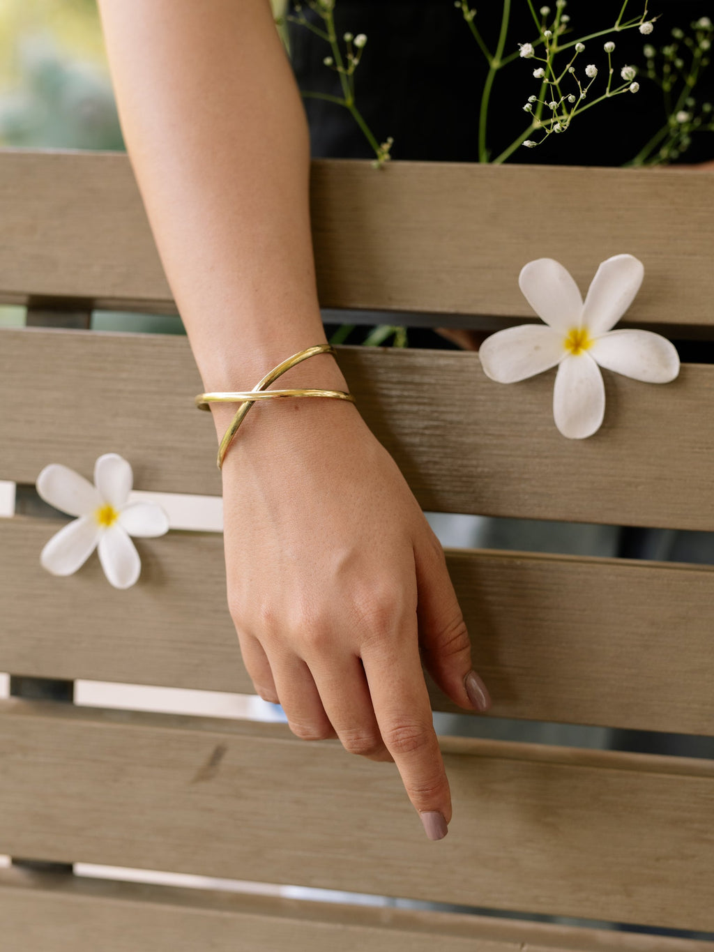 Twisty Adjustable Brass Bracelet