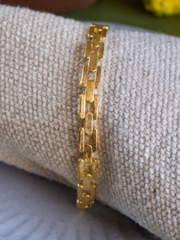 Classic Link Brass Statement Bracelet