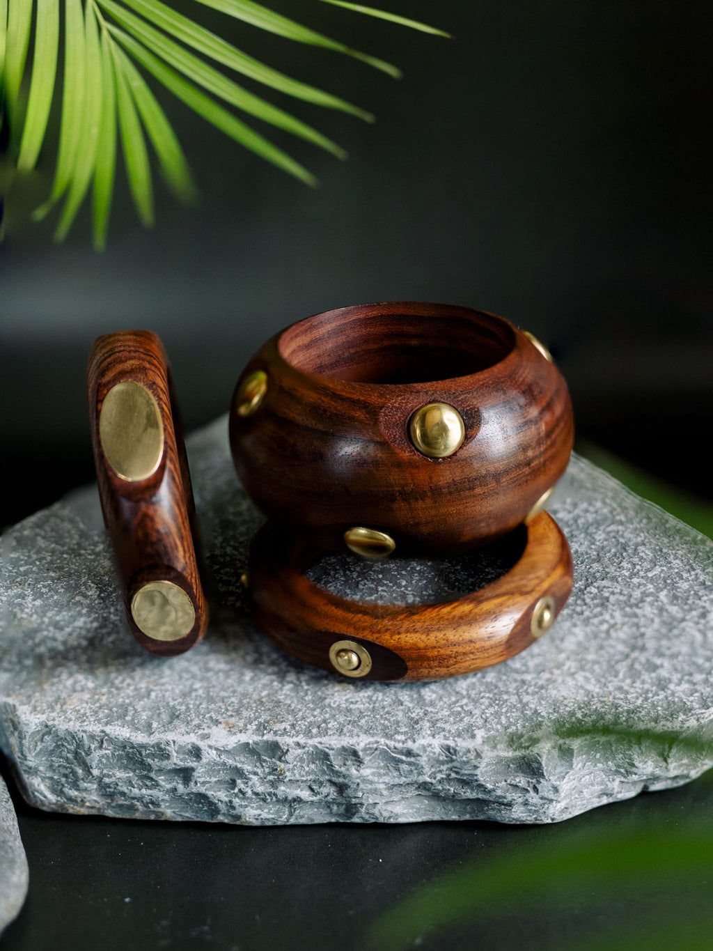 Wooden  Bangles-Stack of 3