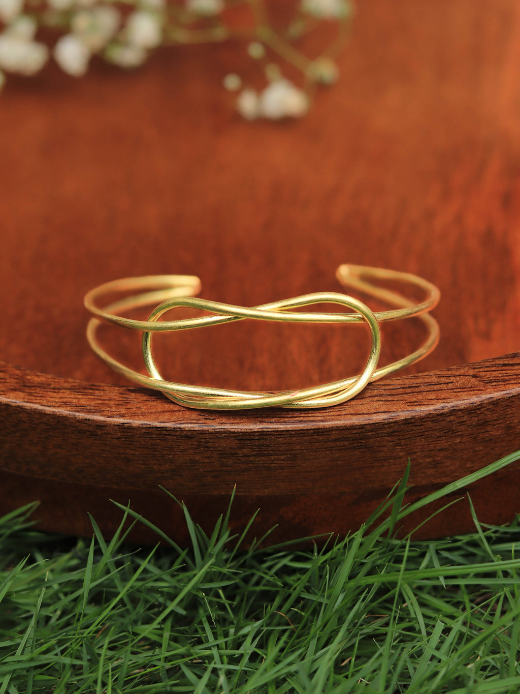 Twist Loop Adjustable Brass Bracelet
