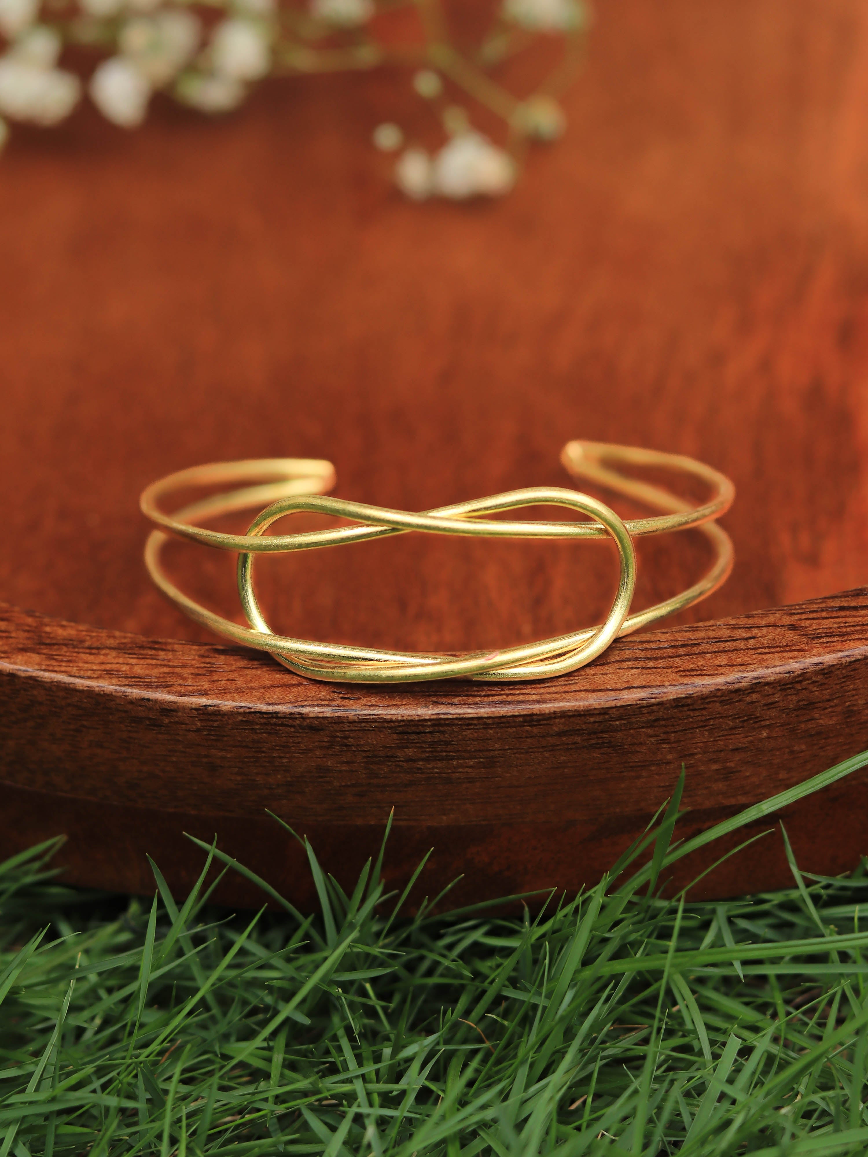 Twist Loop Adjustable Brass Bracelet