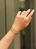 Twist Loop Adjustable Brass Bracelet
